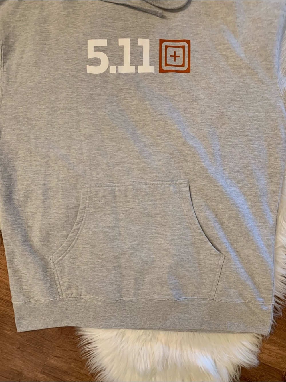 5.11 Tactical Men’s 2XL Scope Hoodie Light Grey Graphic Kangaroo Pocket - Picture 6 of 14